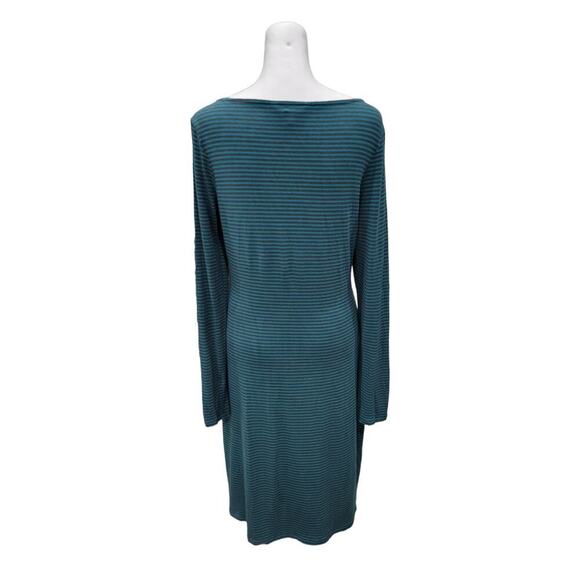 Tommy Bahama Women's Long Sleeve Knee Length Dress Size Small Striped Green - Picture 5 of 12